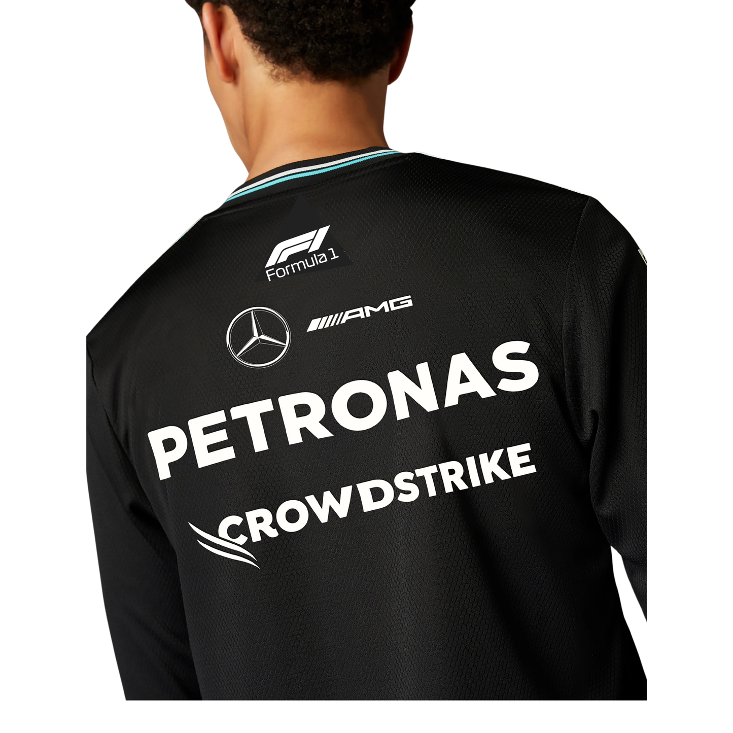 Mercedes AMG Petronas F1 2025 Team Driver T-Shirt - Black Unisex