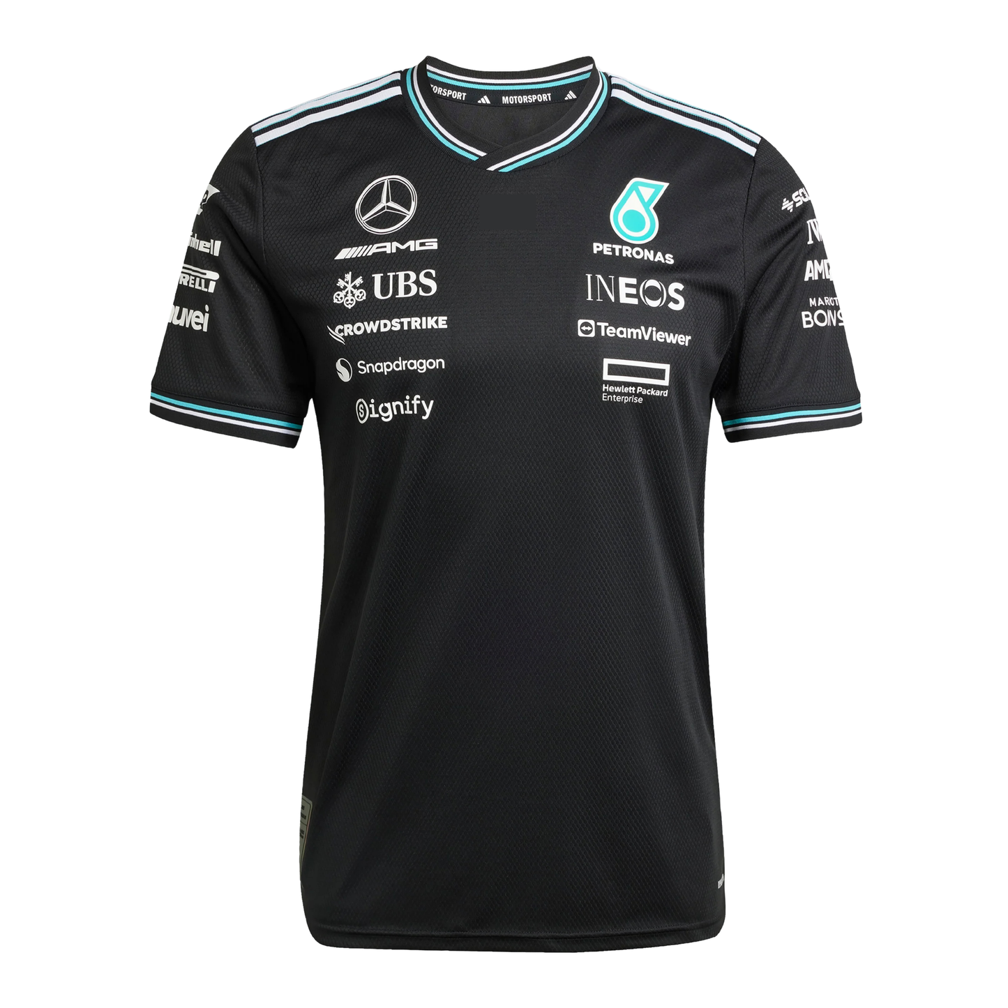 Mercedes AMG Petronas F1 2025 Team Driver T-Shirt - Black Unisex