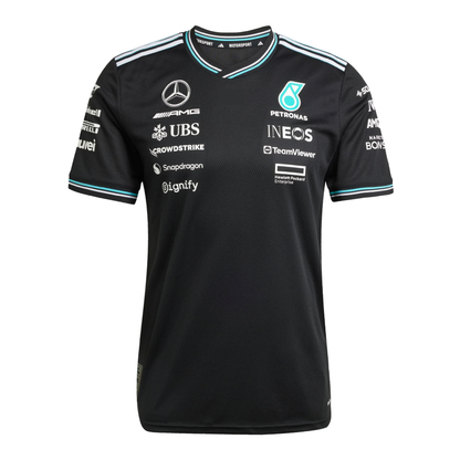 Mercedes AMG Petronas F1 2025 Team Driver T-Shirt - Black Unisex